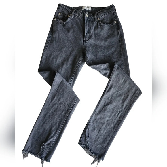 AGOLDE Jamie Womens Black Jeans - Picture 1 of 9